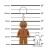 Kulcstartó, LED világítással, LEGO "Gingerbread Man"